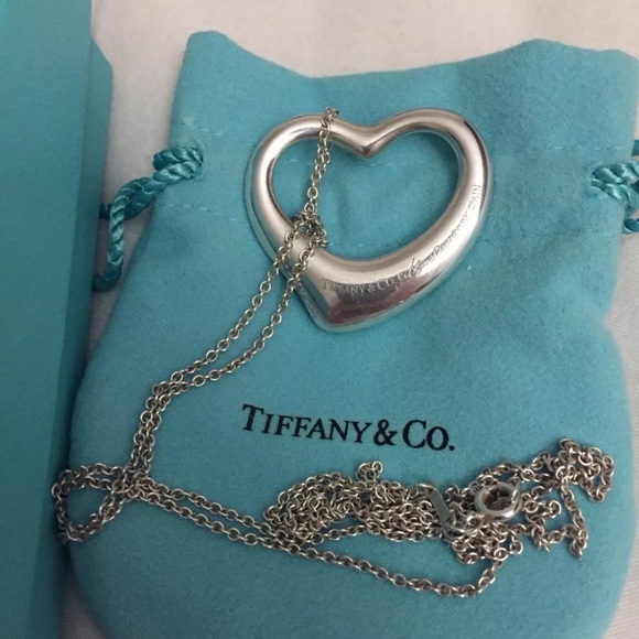 NEW - Tiffany Silver Elsa Peretti large Open Heart 30” - Picture 3 of 8